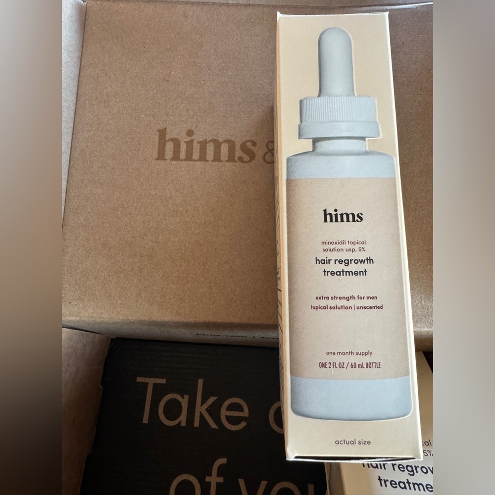New in the Box Hims 5% minoxidil topical solution.